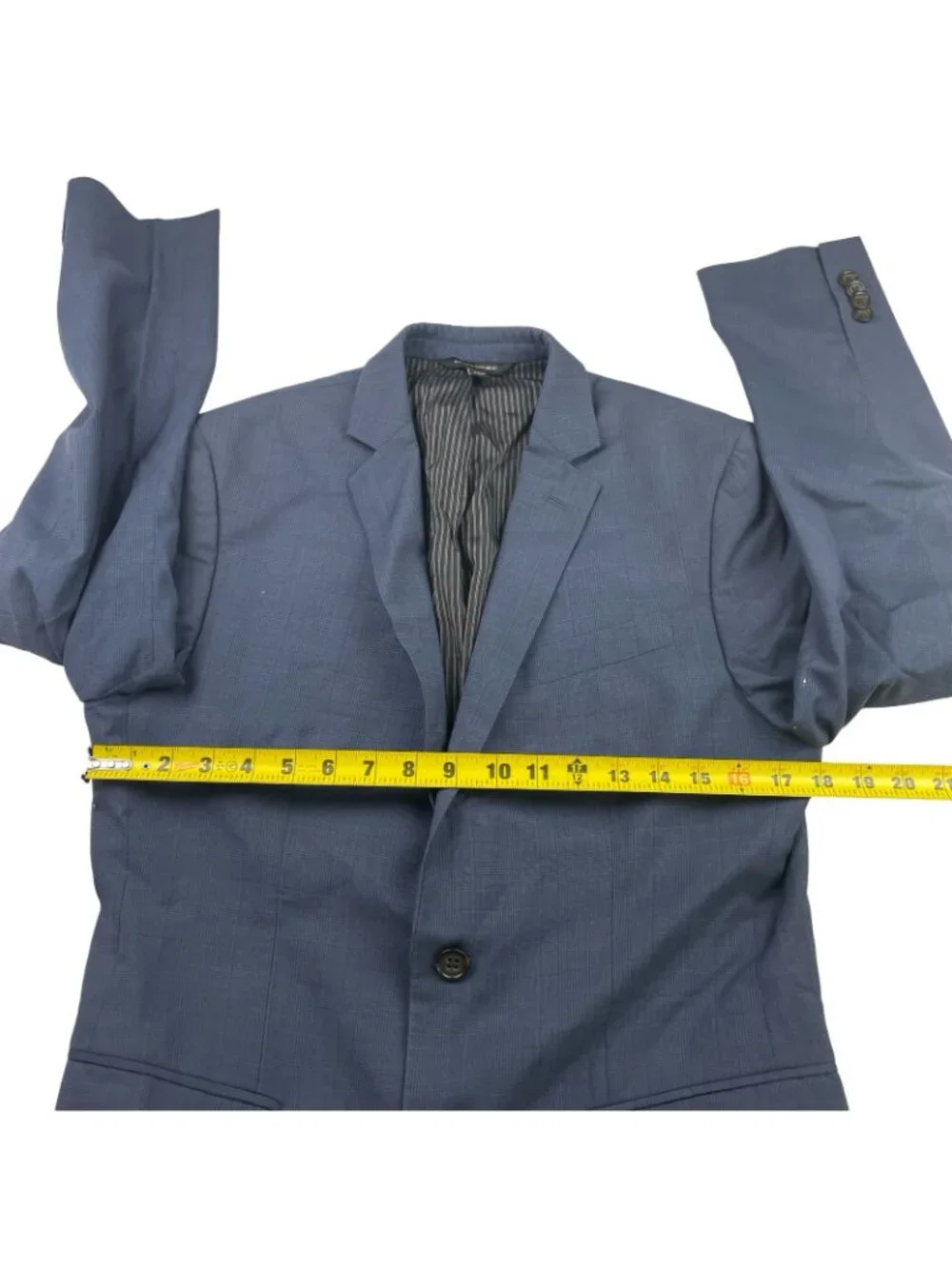 Banana Republic Men’s 100% Wool Slim Fit 2-Button Blazer Blue Plaid • 38R